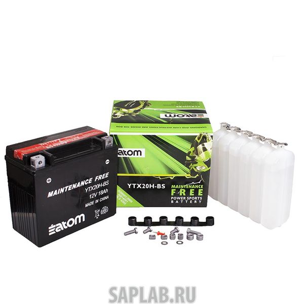 Купить ATOM 2102063 Мото аккумулятор ATOM  YTX20H-BS MF