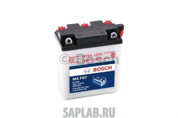 Купить BOSCH 0092M4F070 Аккумулятор автомобильный BOSCH 0 092 M4F 070 6 Ач