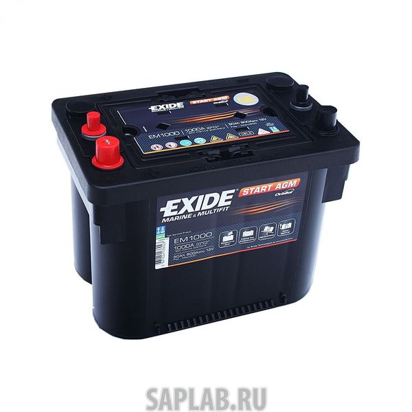 Купить EXIDE EM1000 Акб Marine&Leisure; Start Agm Em1000 50а/Ч 12v 800 A En 260x173x206 EXIDE EM1000