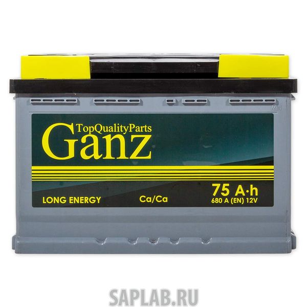 Купить GANZ GA750 Аккумулятор GANZ 75 А/ч ОБР 278x175x190 EN680 GANZ GA750