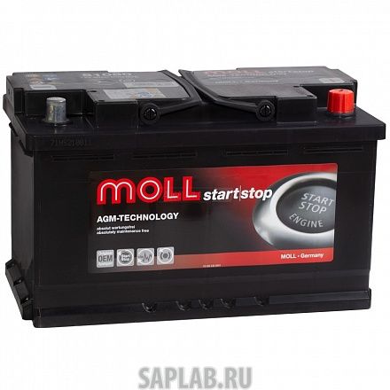 Купить MOLL 81080 Аккумулятор MOLL AGM 80R Start-Stop 800A 315x175x190 81080