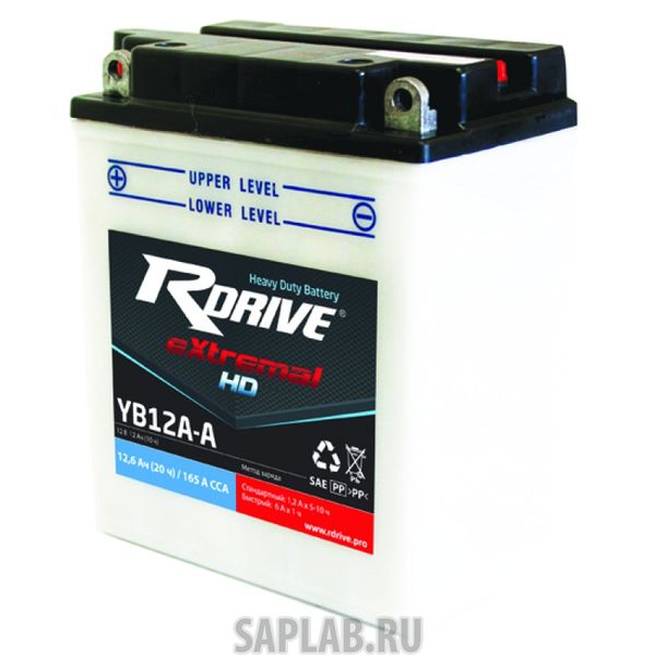 Купить RDRIVE RDRIVEYB12ALA Аккумулятор RDRIVE-YB12AL-A 12В 12Ач 165CCA 134x81x160 мм Обратная (-+)