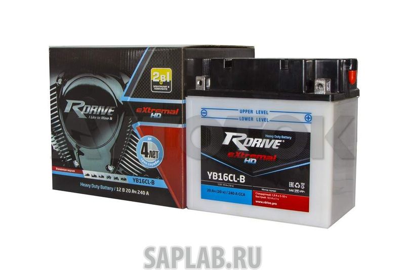 Купить RDRIVE RDRIVEYB16CLB Аккумулятор RDRIVE-YB16CL-B 12В 19Ач 240CCA 175x100x175 мм Обратная (-+)