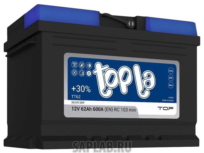 Купить TOPLA 118662 Аккумулятор автомобильный TOPLA TT62 62Ач 600A 118662