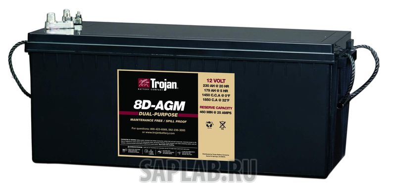 Купить TROJAN 8DAGM Аккумулятор TROJAN 8D-AGM 12V 230A (521х269х233)
