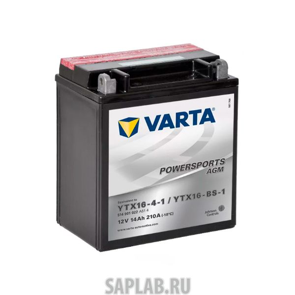 Купить VARTA 514902022 Аккумуляторная батарея Рус 14ah 210a 150/87/161 Ytx16-Bs Moto Varta 514902022