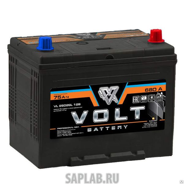 Купить VOLT VL7501 Автомобильный аккумулятор VOLT PRO 6СТ-75VL(0) 75 Ач (A/h) обратная полярность - VL7501