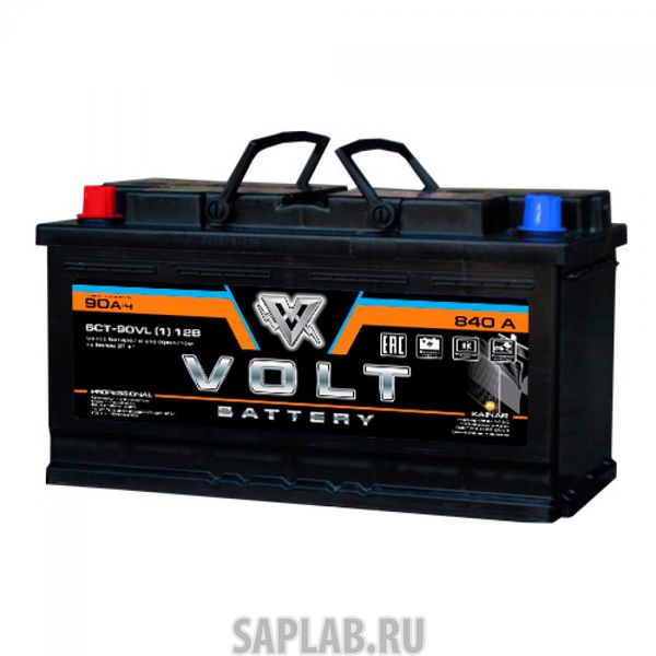 Купить VOLT VL9011 Автомобильный аккумулятор VOLT PRO 6СТ-90VL(1) 90 Ач (A/h) прямая полярность - VL9011