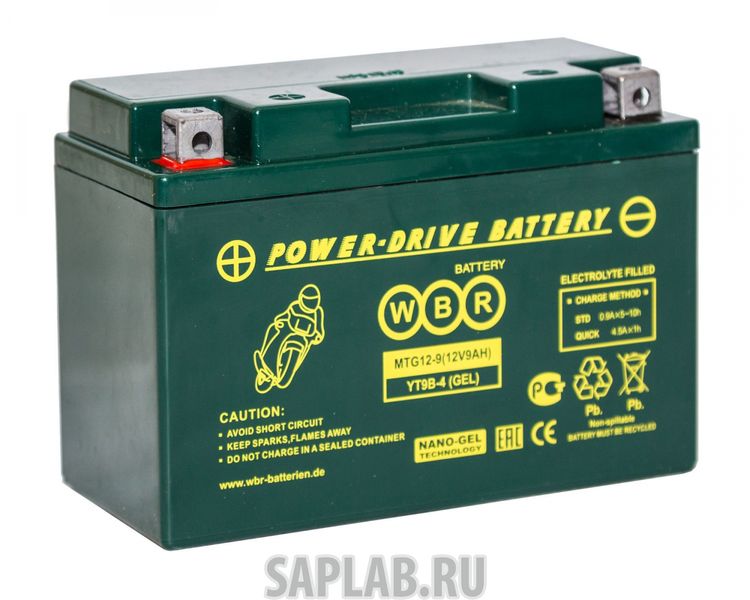 Купить WBR 1058131752086 Аккумулятор мотоциклетный WBR MTG 12-9 12V9AH YT9B-4 (GEL)