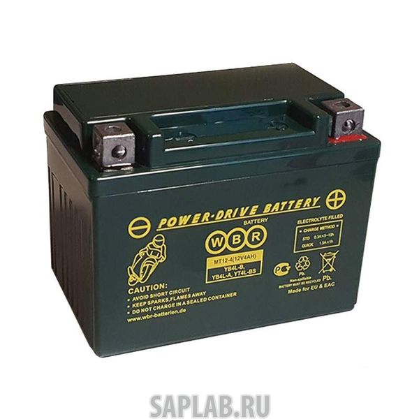 Купить WBR 16453 Аккумулятор WBR MT 12-4 12V4AH YB4L-B,YB4L-A,YT4L-BS