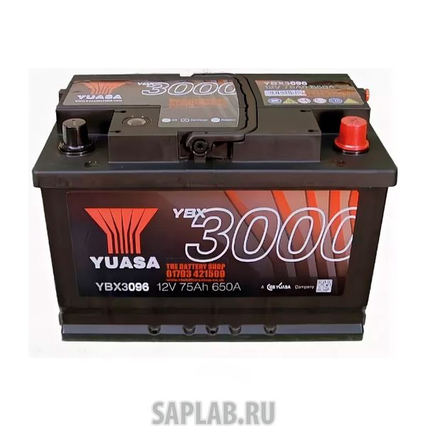 Купить YUASA YBX3086076 Аккумулятор автомобильный Yuasa SMF12V 75Ah 650A B13 ybx3086076