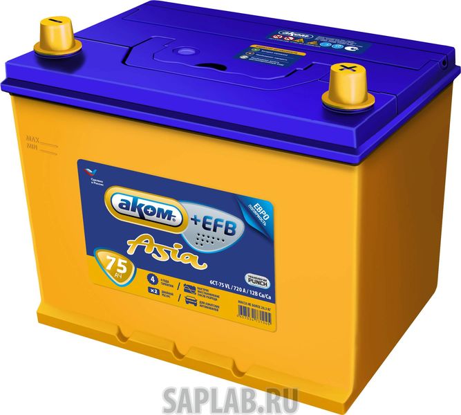 Купить АКОМ 75D26L Аккумулятор АКОМ Asia 75D26L 75 Ач ОП