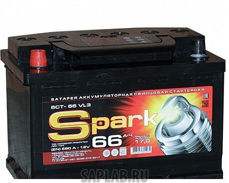 Купить СПАРК SPA66ЗL Аккумулятор легковой 