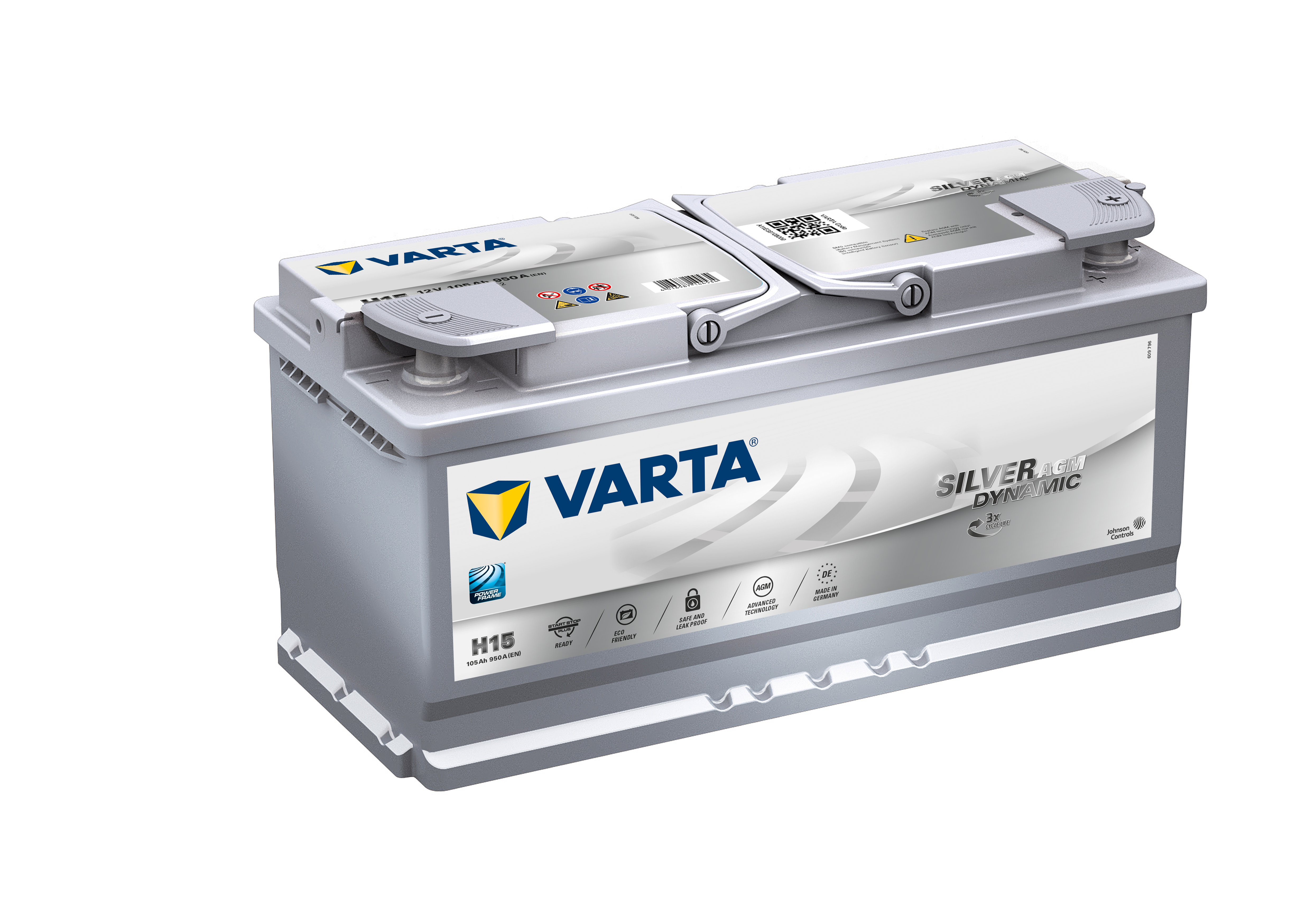 Купить VARTA 605901095 Аккумулятор VARTA Silver Dynamic AGM 105 А/ч обратная R+ EN950 H15 393x175x190 605 901 095