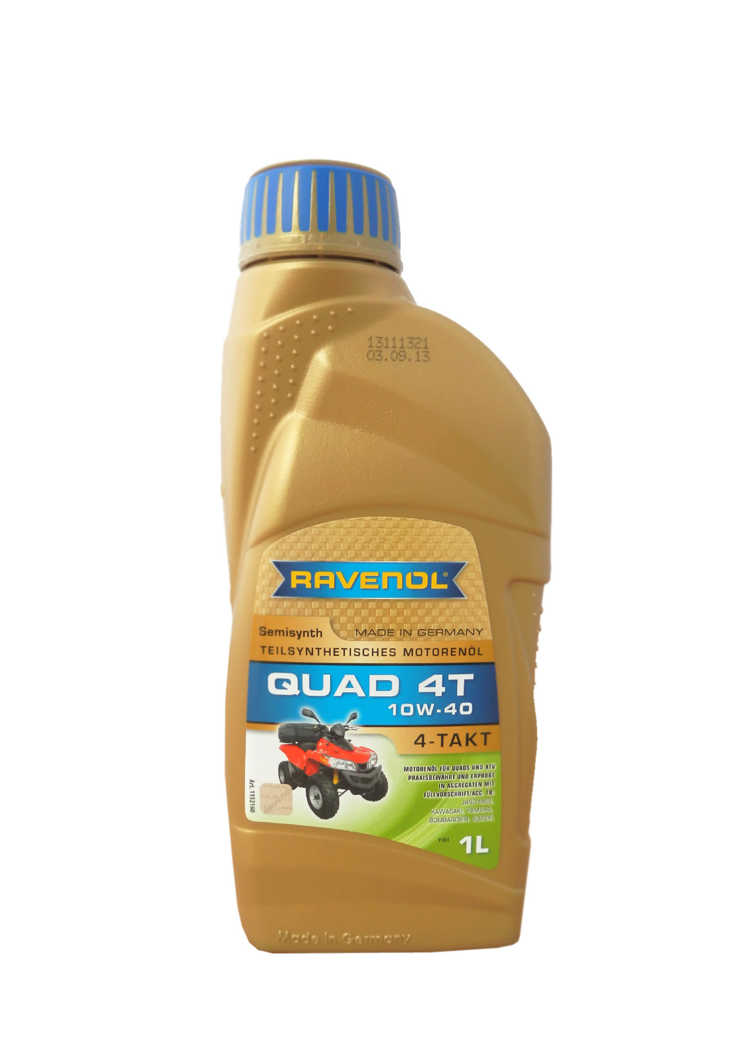 Купить Ravenol 4014835771116 Масло для квадрациклов QUAD 4T SAE10W-40 (1л)