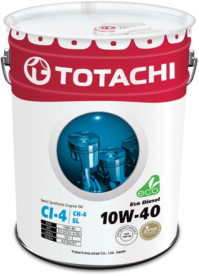 Купить Totachi 4562374690547 Eco Diesel Semi-Synthetic CI-4/CH-4/SL 10W-40, 20л