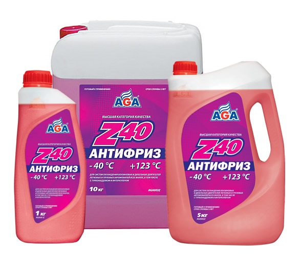 Купить Aga AGA003Z Антифриз готовый  -40C /красный/   10л