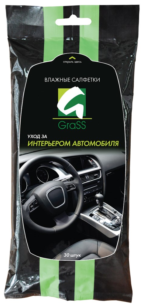 Купить Grass IT0311 Влажные салфетки для ухода за интерьером автомобиля Универсальные