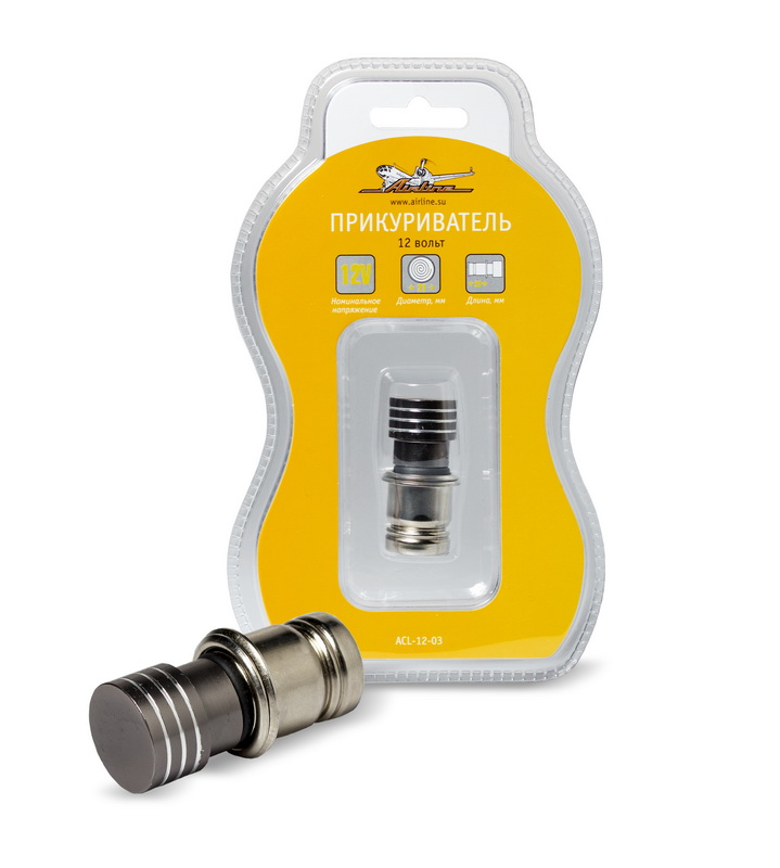Купить Airline ACL1203 Прикуриватель иномарки алюминий Д21х23мм подвижная часть