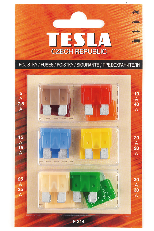 Купить Tesla F214 Предохранители ATO, комплект 12шт.